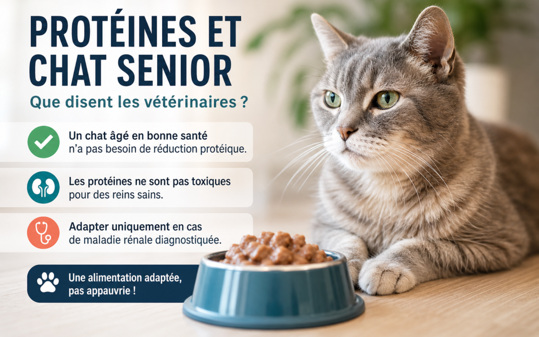 Faut-il réduire les protéines chez un chat âgé ? Avis vétérinaire complet