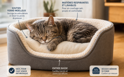 Couchage idéal pour chat senior arthrosique : le guide vétérinaire pour soulager ses douleurs