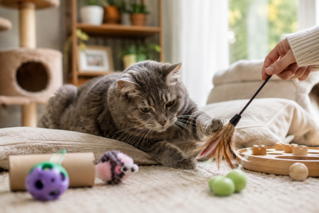 Stimuler un chat âgé pour éviter l’ennui au quotidien