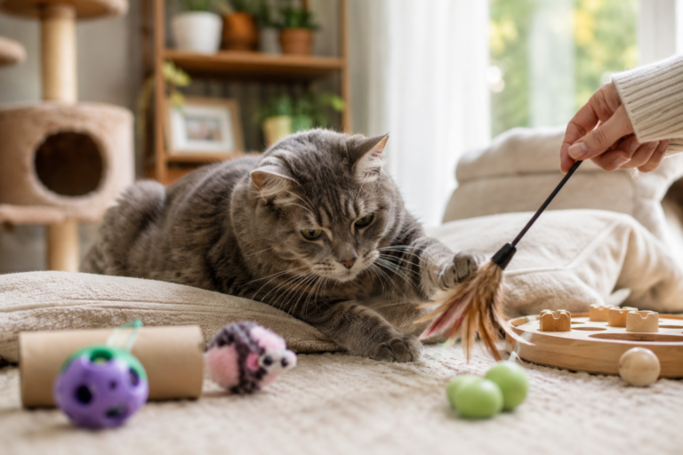 Stimuler un chat âgé pour éviter l’ennui au quotidien