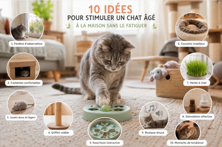 10 idées pour stimuler un chat âgé à la maison sans le fatiguer