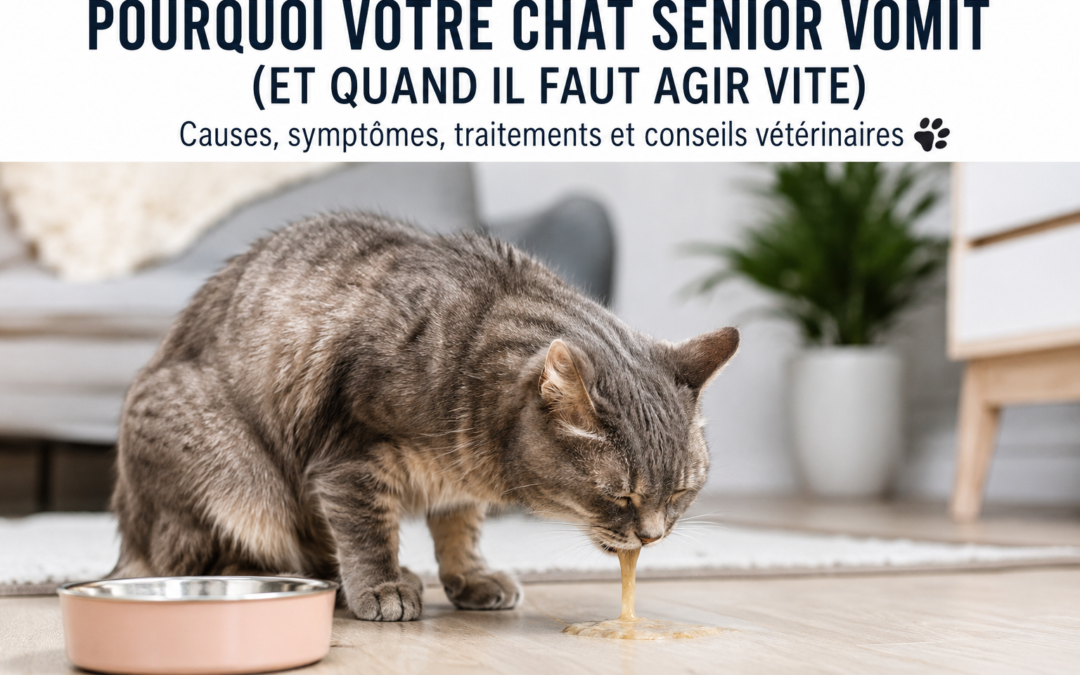 Pourquoi votre chat senior vomit (et quand il faut agir vite)